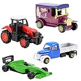 ThinkMax 4PCS Diecast Metal Car Models Play Set Children Toy Cars Vehicle Playset (Color Random)