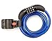 SafeBest Bike Lock, Combination Cable Bicycle Lock, Resettable. Black, Blue, Pink, and White Colors Available. Most Popular 6-Foot Length Safest Lightweight Lock. Best Value Bike Lock Cable.
