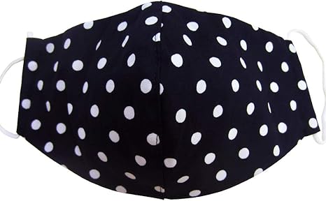 Amazon Co Jp ファッションマスク ネイビードットlサイズ ガーゼマスク フルカバーマスク ホーム キッチン
