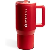 HydroJug Kids - 20 oz Insulated Kids Water Bottle with Flip Straw & Handle | Leak-Proof & Durable | Perfect for School, Sports, Lunch, Travel & Camp, Alumni Red