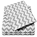 1500 Supreme Collection Queen Sheet Sets Chevron Gray - Luxury Hotel Bed Sheets and Pillowcase Set for Queen Mattress - Extra Soft, Elastic Corner Straps, Deep Pocket Sheets, Queen, Chevron Gray