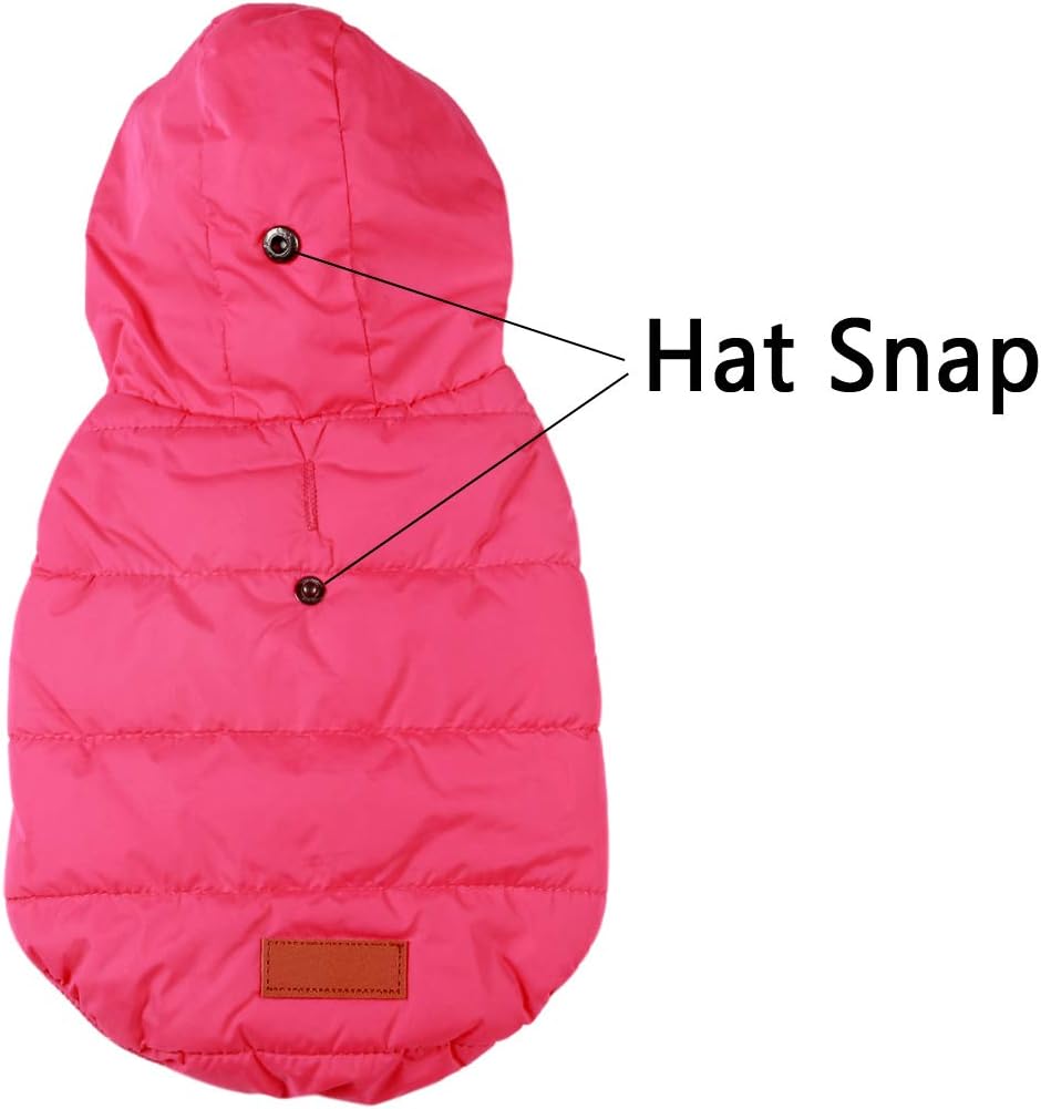 JoyDaog(Warm Fleece Lining) Dog Hoodie in Winter,Medium Dog Jacket doggie Coats with Hooded(Pink L), Large - Image 5