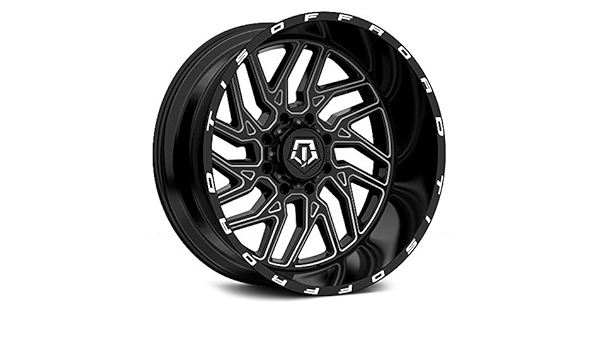 Amazon Com Tis 544bm Black Wheel With Gloss Cnc Milled Accents 0 X 14 Inches 8 X 180 Mm 76 Mm Offset Automotive
