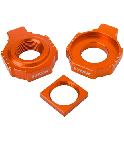 Amazon.com: Tusk Racing Axle Blocks Orange Compatible with KTM 300