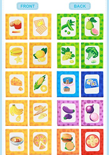 image for LALATOY Cloth Cards for Baby,Fabric Activity cards,Soft Activity Baby 
