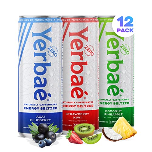 Yerbae Energy Seltzer Variety Tropical Pack, 0 Sugar, 0 Calories, 0