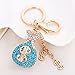 Jzcky Shzrp Fortune Bag Crystal Rhinestone Keychain Key Chain Sparkling Key Ring Charm Purse Pendant Handbag Bag Decoration Holiday Gift(Blue)