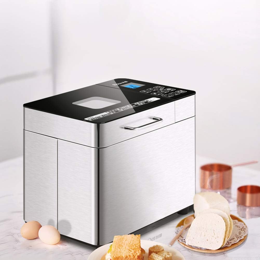 F.O.G. 12-in-1 Automatic Programmable Bread Maker, Automatic Bread Machine with LCD Display, 15 h Delay Time 1h Keep Warm, Dishwasher Safe Pan