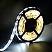 Boomile LED Light Strip, SMD 2835 16.4 Ft (5M) 300leds 60leds/m 12V DC Non-waterproof White Flexible Tape Lights for Kitchen, Closet, Car, Mirror, Ceiling, Indoor Decoration - No Power Supply