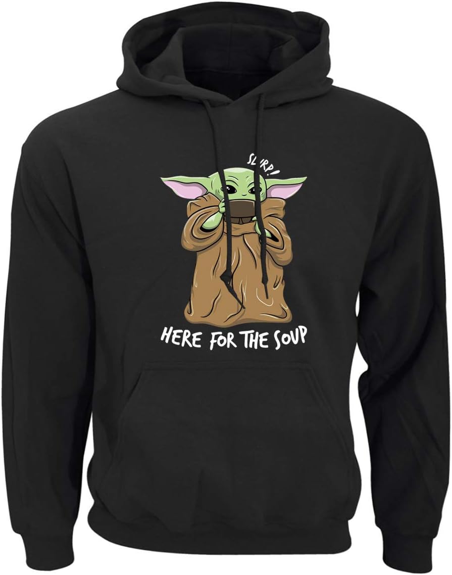 The Mandalorian Hoodie The Child Circle Portrait Pullover Sweatshirts Baby-Yoda Hoodie Gift for Men Women