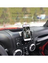Sukemichi   Soporte universal para iPhone 7 Plus, 8 Plus, X, 7,6 S, 6, Samsung Galaxy Note S6 S7,  Nexus, Huawei, soporte para iPhone para Jeep 2012   2017 JK Wrangler, Silvery