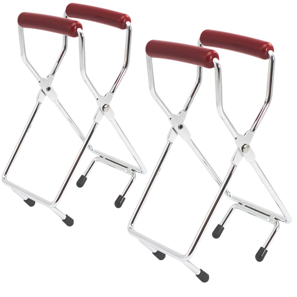 com-four® 2x glass lifter for hot preserving jars and preserving jars - for jars of any size - ideal help when preserving - chrome-plated (Glass lifter 19 cm - 02 pieces)