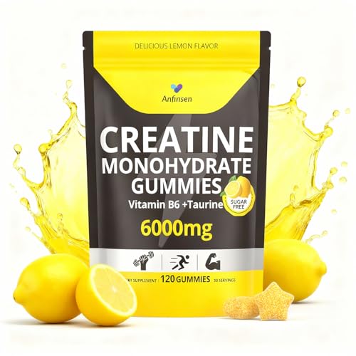 Anfinsen Sugar-Free Creatine Gummies 6000mg - Creatine Supplement for Women and…