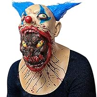 Scary Halloween Costume Party Animal Head Mask Zombie Horror face mask Evil Killer Costume for Adults (Blood face)