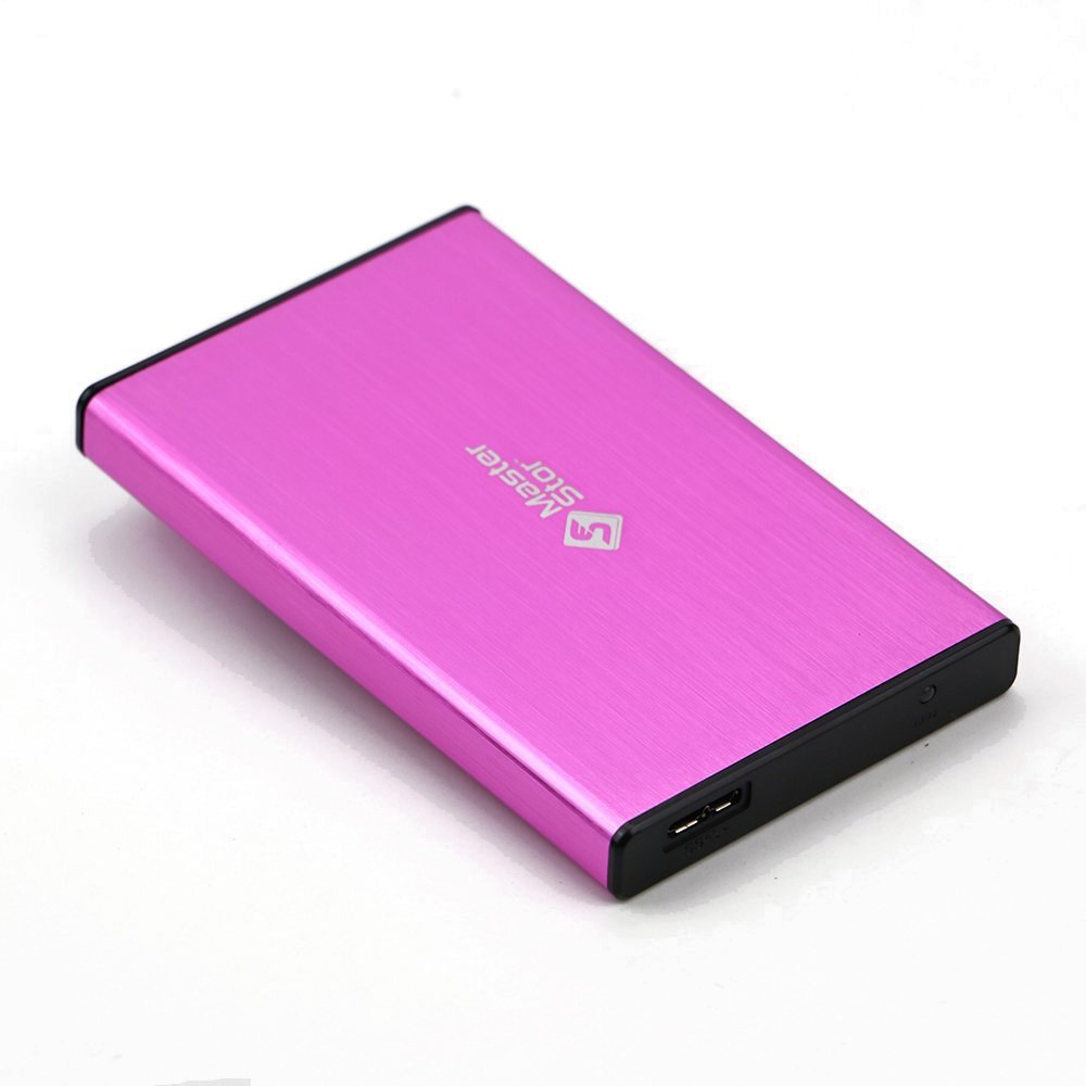 MasterStor USB 3.0 Super-Fast Portable Hard Drive External Hard Disk Drive 2.5-inch SATA External Hard Drive Laptop Hard Drive 320 GB Pink