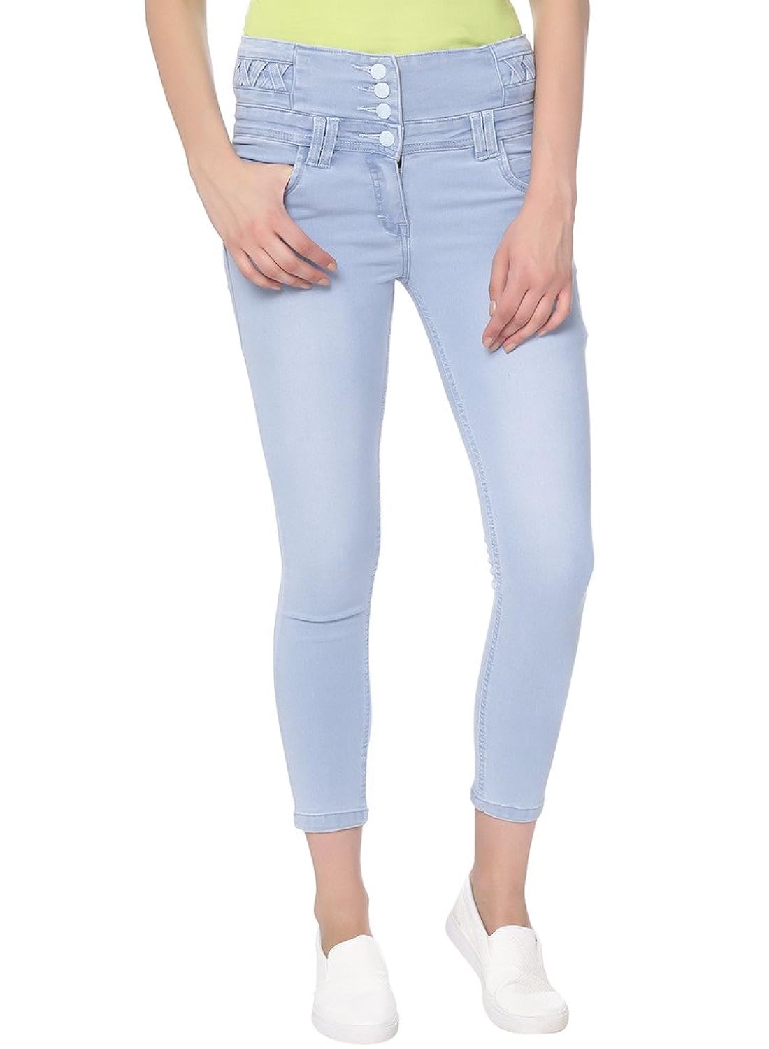 broadstar women denim light blue jeans