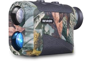 REVASRI Hunting Laser Rangefinder 8X 1800 Yards High Accuracy Range Finder with Angle Height Horizontal Distance Measurement and Continuous Scan