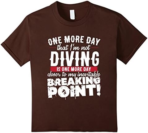 Kids Funny Distressed Scuba Diver T shirt, Scuba Diving Tee 8 Brown