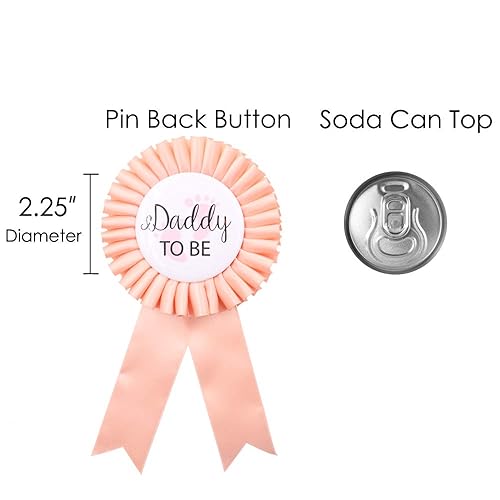 TTCOROCK Blush Peach Maternity Sash Dad to be Corsage Kit Baby