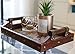 Worldly Wooden Serving Tray Set with Handles (Set of 2 Farmhouse Kitchen Décor Trays): Decorative Coffee Table Organizer, Vintage Coffee Bar Décor, Travel Table Centerpieces for Dining Room by SLPR