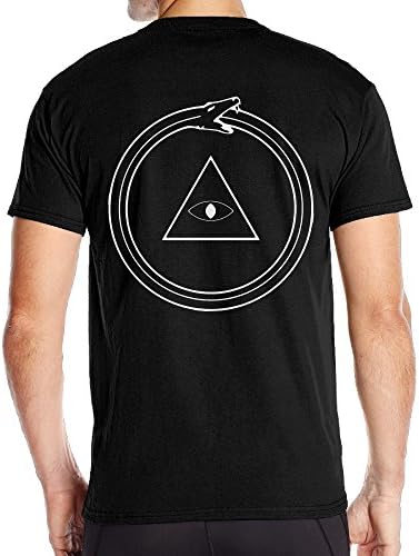 JinjiA Men's Snake God Eye Vintage T-shirts Black Size XXL