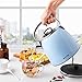 Aicok Electric Tea Kettle, 1.7-Liter Brushed Stainless Steel Kettle with Anti-oxidant Blue Coating, Retro Style with Modern Feature Water Kettle, Auto Shut Off, 1500W