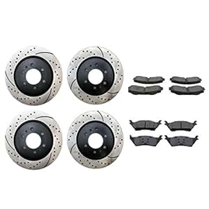 Prime Choice Auto Parts BRAKEPKG10074 Set of 4 Drilled and