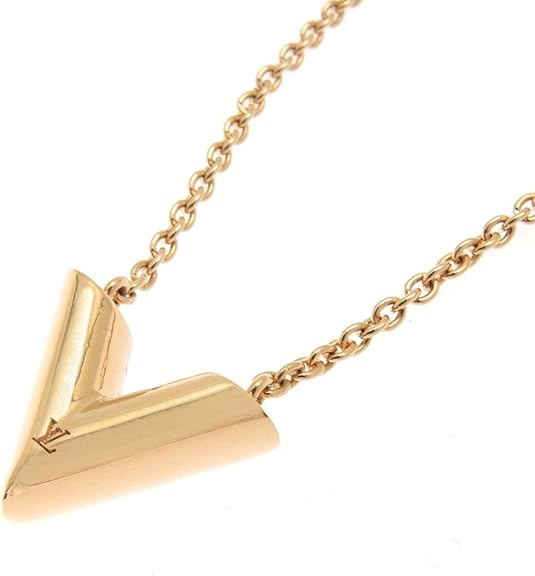 Amazon ルイ ヴィトン Louis Vuitton ネックレスエッセンシャル Vネックレス 金属素材 ゴールド 中古 ネックレス 通販