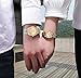 MASTOP Swiss Brand Two Tone Watch Men Women Gold Silver Stainless Steel Waterproof Couple Watches (Gold)