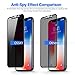iPhone X Privacy Screen Protector, OSSKY iPhone X 3D Curved Anti - Spy Full Coverage Unbreakable Tempered Glass Screen Cover Shield for Apple iPhone X /10, 5.8 Inch - Black