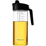 Drip Free Olive Oil Dispenser, Glass Salad Dressing Bottle, Vinegar Dispensing Cruets, Cooking Oil Condiment Containers with 