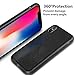 O-CONN Case Compatible iPhone X, Skin-Friendly PU Case (Man-Made Leather) Shockproof of Heavy Duty Full Protective, No Fingerprints and Easy Clean-Black(Vintage Pattern)