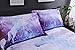 Alicemall 3D Unicorn Bedding Elegant White Unicorn Butterfly Flying Snowflake Print Duvet Cover Set, Soft and Breathable 4 Pieces Purple Bedding Set, Full Size College Bed Set (Full, Purple Unicorn)