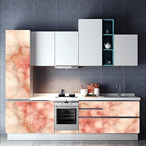 Pawaca Marble Contact Paper,Self-Adhesive Stickers, Waterproof and Moisture-Proof, for Cabinets, Tables and Chairs, Kitchen Cabinets Countertops Ects Home Appliances and Office Decorative Wallpaper