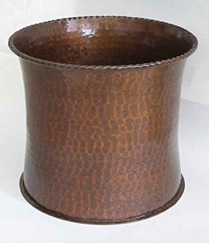 Solid Copper Planter Curved 12.5"W x 10.5"H
