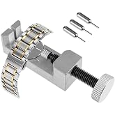 Anu Limen 4Pcs Silver Metal Watch Link Remover kit with 3 Extra Pins Adjustable Watch Band Tool for Band Link Pin Removal and Sizing