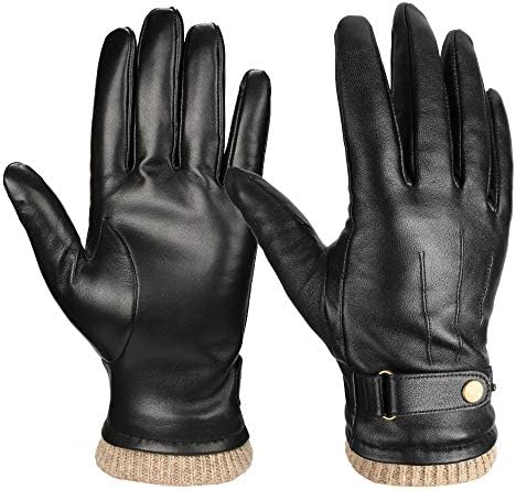 OZERO Winter Mens Gloves Genuine Nappa Leather Soft Warm Cashmere Lining  Phone Texting Touchscreen Glove - Thermal Gifts for Husband or Dad Black  Medium price in UAE | Amazon UAE | kanbkam