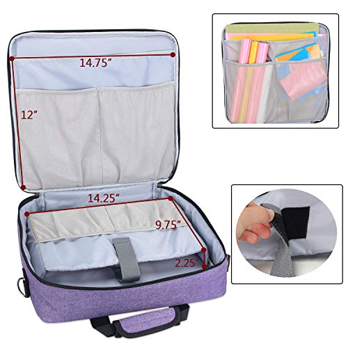 Luxja Carrying Bag for Cricut Accessories and Laptop (Fits for Most Brands), Purple