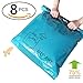 arti art Space Saver Travel Storage Bags Reusable Vacuum Bag Saving Space for Travelling or Home Compress Roll-Up No Extra Vacuum or Pump Needed (8-Packs) (8, 28”*20”+24
