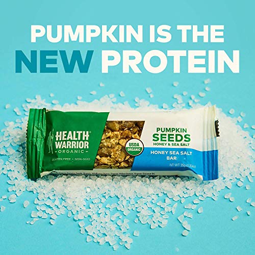 Health Warrior Pumpkin Seed Protein Bars, Honey Sea Salt, 8g Plant Protein, Gluten Free, Certified Organic, 12 Count - Thumbnail 3