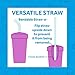 Re-Play Made in USA 2pk Straw Cups with Reversable Straws Plus Bonus 2 Replacemnent Straws - Sky Blue, Lime Green