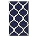 Maples Rugs Rebecca Contemporary Kitchen Rugs Non Skid Accent Area Carpet [Made in USA], 1'8 x 2'10, Navy Blue/White