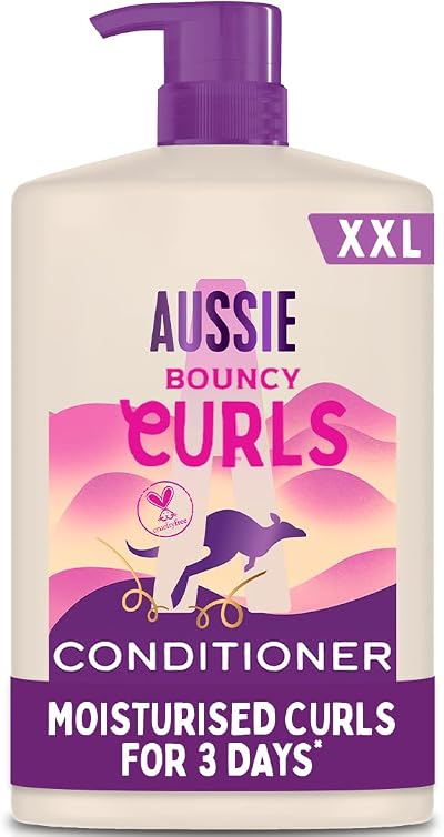 Aussie Curls Conditioner 1L Silicone-Free for Wavy Curly Coily Hair