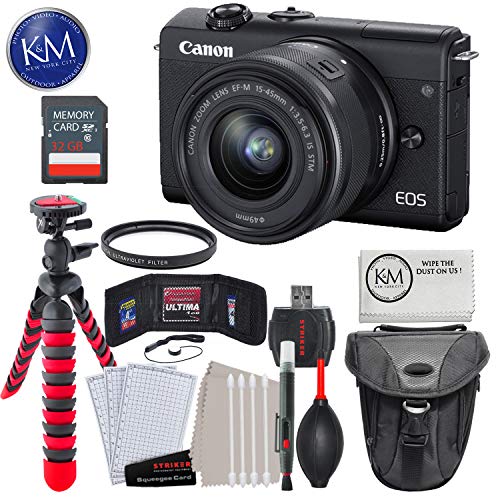 Canon EOS M200 Mirrorless Digital Camera with 1545mm Lens (Black) with