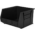 Akro-Mils 30270 AkroBins Plastic Hanging Stackable Storage Organizer Bin, 18-Inch x 16-Inch x 11-Inch, Black, 3-Pack