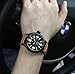 Readeel Mens Sports Wrist Watch Leather Strap Quartz Date&Week Men Watches,Brown