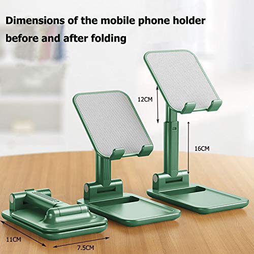 HUADEYI Adjustable Cell Phone Stand Folding Mobile Phone Holder Adjustable Lifting Folding Suitable for iPad Tablet Phone Holder Portable Desktop Tablet Phone Holder, All Phones