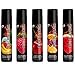 Wet Flavored Tasty Warming Lube Sampler (5- Pack), Five 1 Oz Bottles, Premium Personal Lubricant, for Men, Women and Couples, Ideal for Foreplay, Paraben Free, Gluten Free, Stain Free, Sugar Free