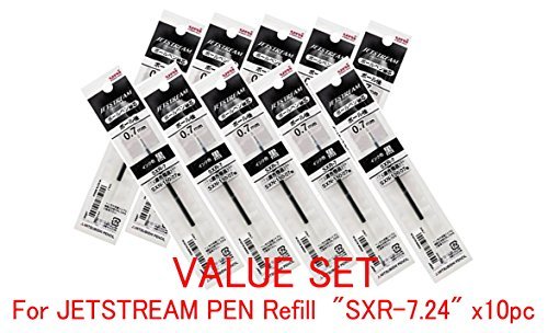Uni-ball Jetstream Fine Point Roller Ball Pens Refills for Standard Pen Type -0.7mm-black Ink-value Set of 10 (With Our Shop Original Product Description)