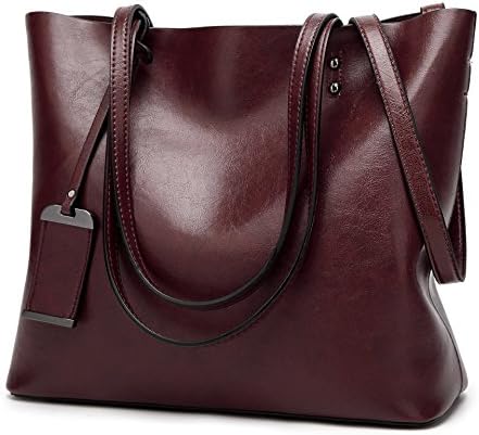 Itomoro Fashion Top Handle Handbags Shoulder Bag Satchel Messenger Tote Bag for womens Wine